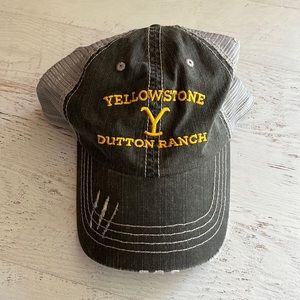 Yellowstone Dutton Ranch Trucker distressed baseball hat